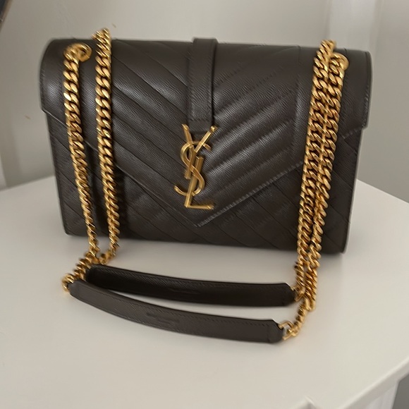 SOLD Saint Laurent YSL Triquilt Envelope Bag Medium - Picture 9 of 12